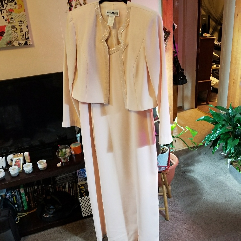 2 piece Karen Miller New York floor length dress
